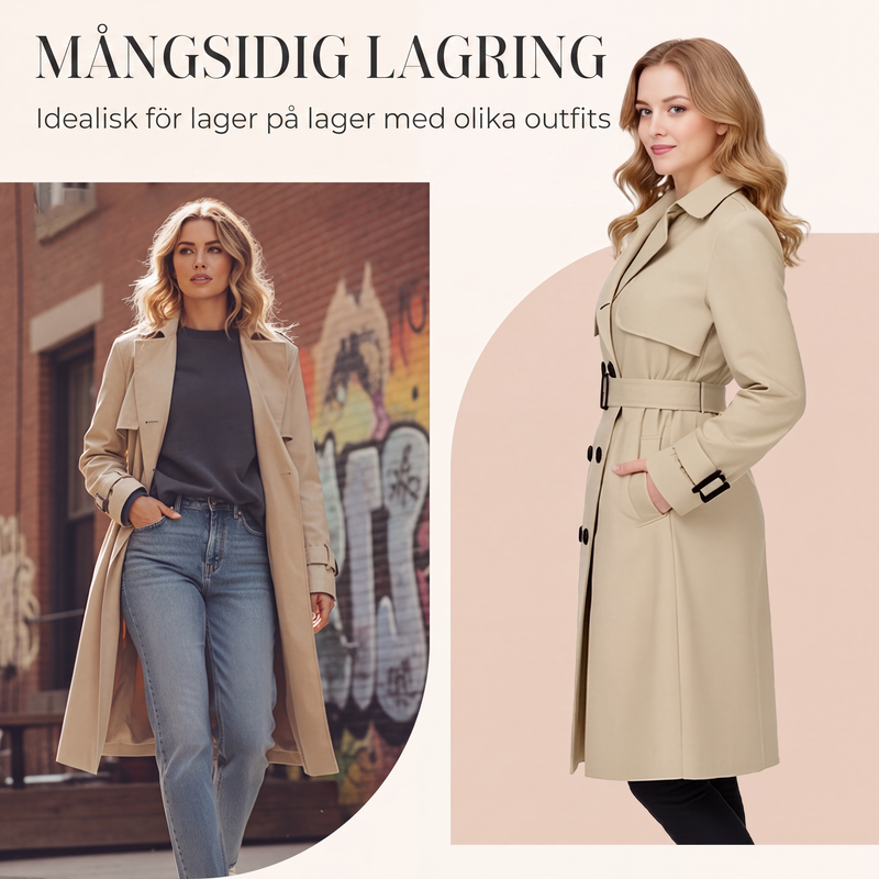 ✨ Tidlös Elegans För Hösten | Klassisk Dubbelknäppt Trenchcoat Med Perfekt Passform