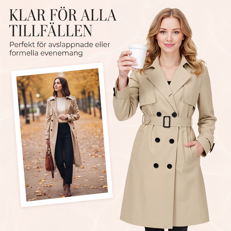 ✨ Tidlös Elegans För Hösten | Klassisk Dubbelknäppt Trenchcoat Med Perfekt Passform