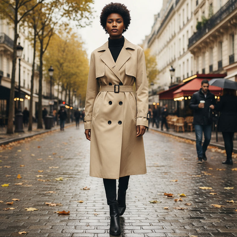 ✨ Tidlös Elegans För Hösten | Klassisk Dubbelknäppt Trenchcoat Med Perfekt Passform