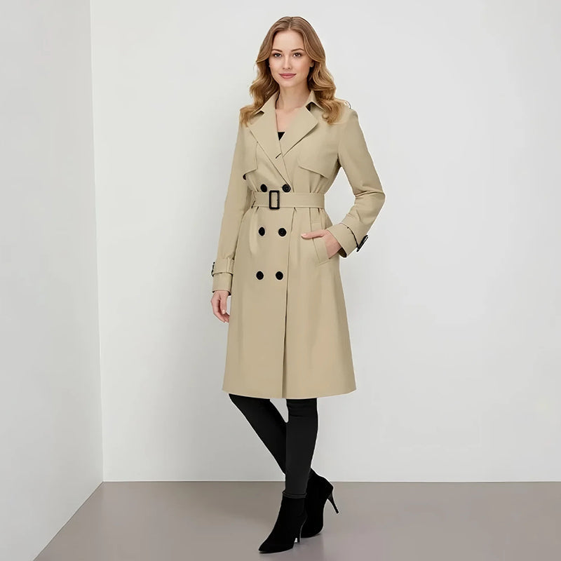 ✨ Tidlös Elegans För Hösten | Klassisk Dubbelknäppt Trenchcoat Med Perfekt Passform