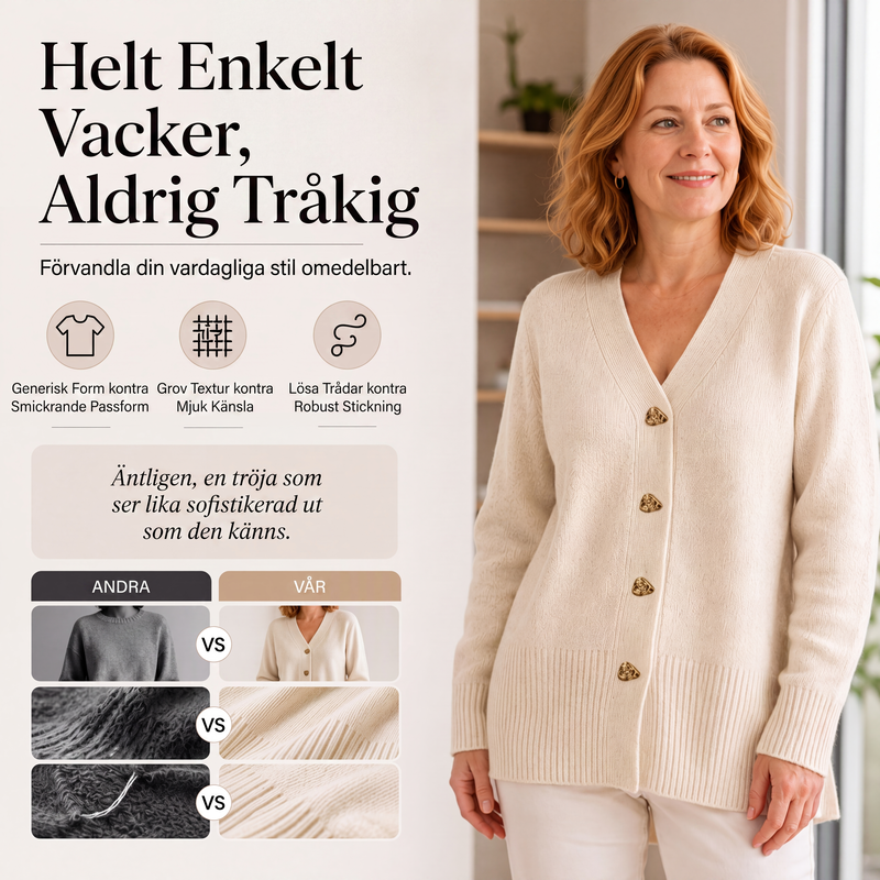 🍂Nya höstnyheter|V-ringad hjärtformad knappad stickad kofta för kvinnor