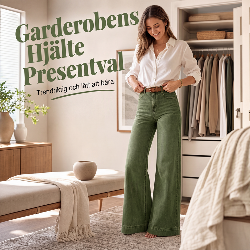 ⏳ Het erbjudande! |👖 Vintage högmidjade bredbenta jeans – benförlängande, bekväm passform, enkel att styla dag som kväll. ✨