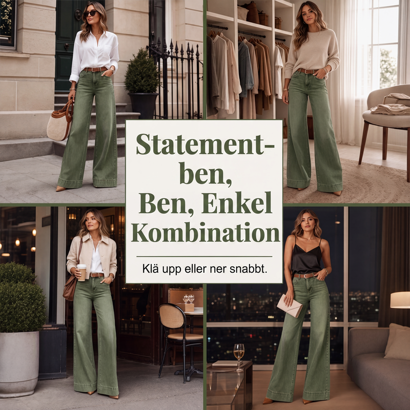 ⏳ Het erbjudande! |👖 Vintage högmidjade bredbenta jeans – benförlängande, bekväm passform, enkel att styla dag som kväll. ✨