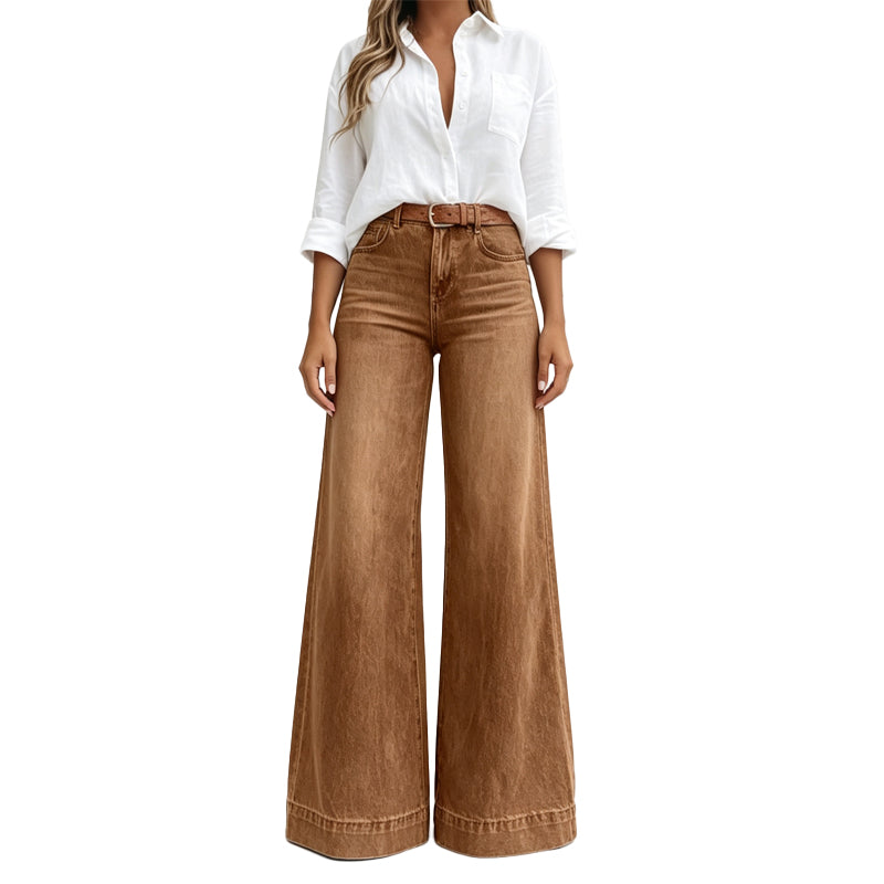 ⏳ Het erbjudande! |👖 Vintage högmidjade bredbenta jeans – benförlängande, bekväm passform, enkel att styla dag som kväll. ✨