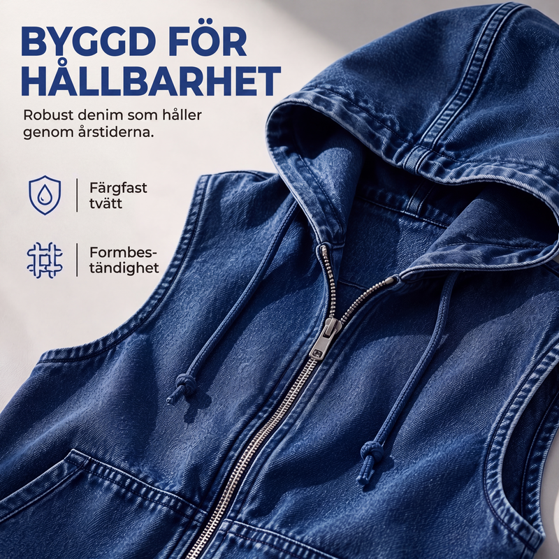 🍂Höstens bästsäljare|Mysig Jeansväst för Dam – Trendig Oversize Stil Perfekt för Höstens Lager-på-Lager