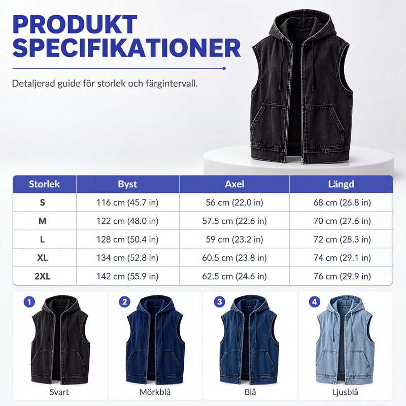 🍂Höstens bästsäljare|Mysig Jeansväst för Dam – Trendig Oversize Stil Perfekt för Höstens Lager-på-Lager