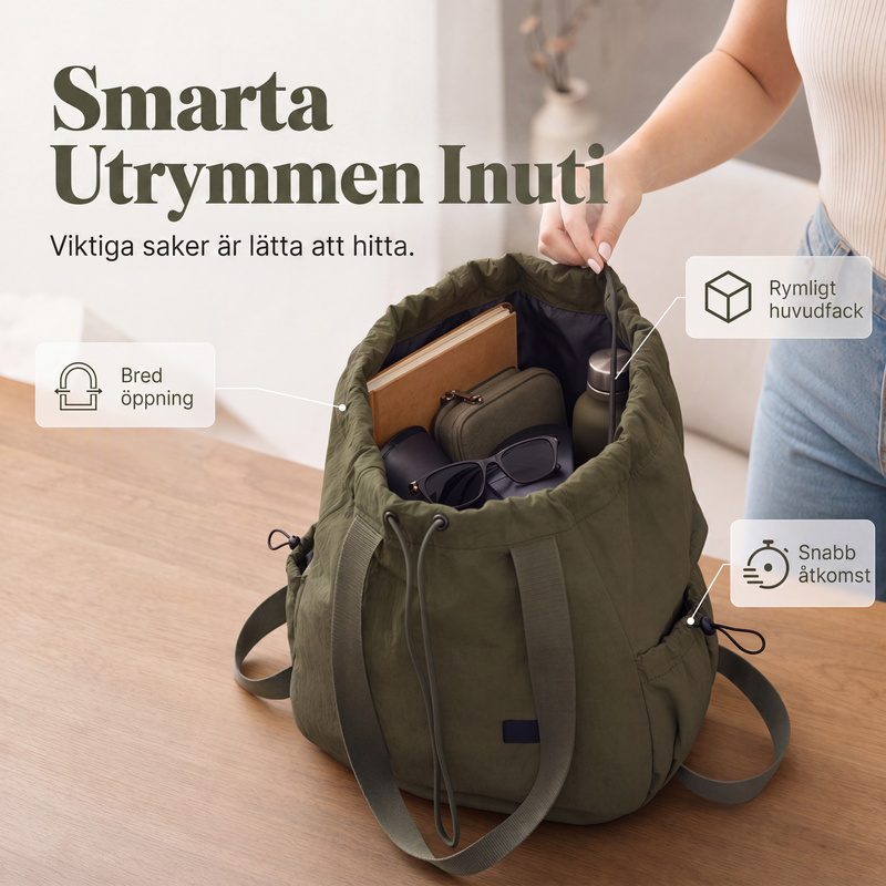 Nyhet✨🎒Rymlig damväska med dragsko – Din perfekta vardagsväska för alla tillfällen