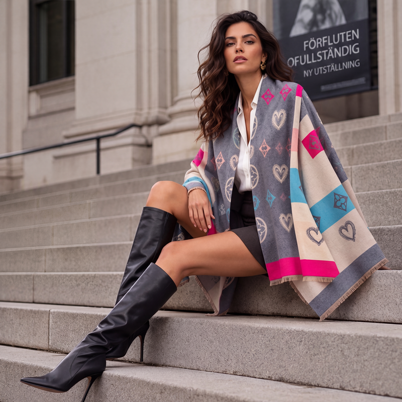 Nyhet✨|Damernas Värmande Vintersjal – Elegant Wrap för Kalla Dagar