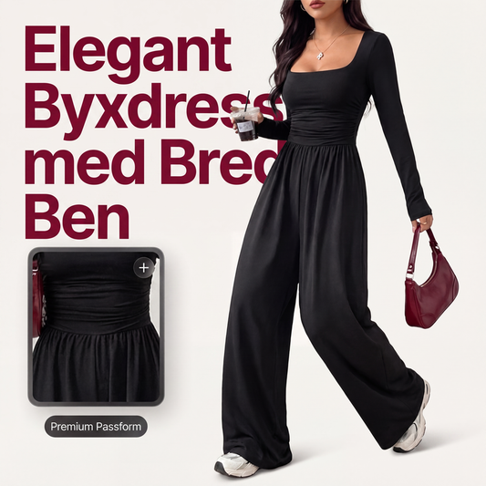 ⏳ Het erbjudande! |Damledig fyrkantig halsringning vida ben jumpsuit