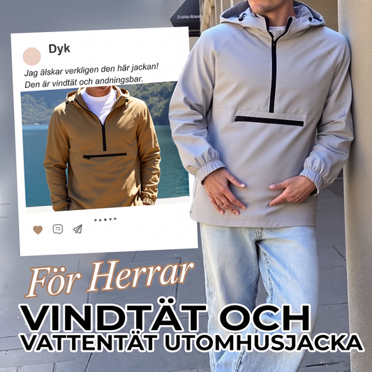 Vindtät och vattentät utomhusjacka för män
