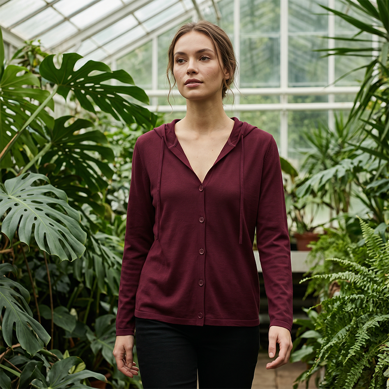 Nya ankomster📦|Kvinnors ledig huvad cardigan med knappar