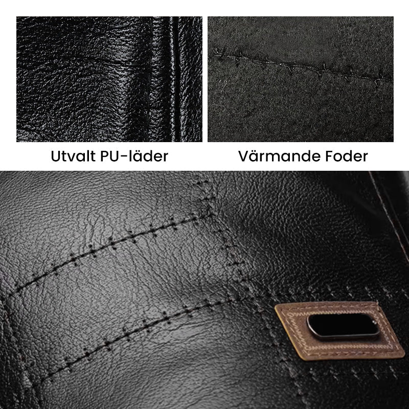 🍂Nya höstnyheter|Men's Vintage PU Leather Flat Cap – Elegant Everyday Accessory
