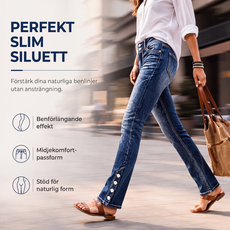 💎👖 Bästsäljare| Tidlösa Jeans för Kvinnor – Stretch Denim med Smickrande Passform och Komfort