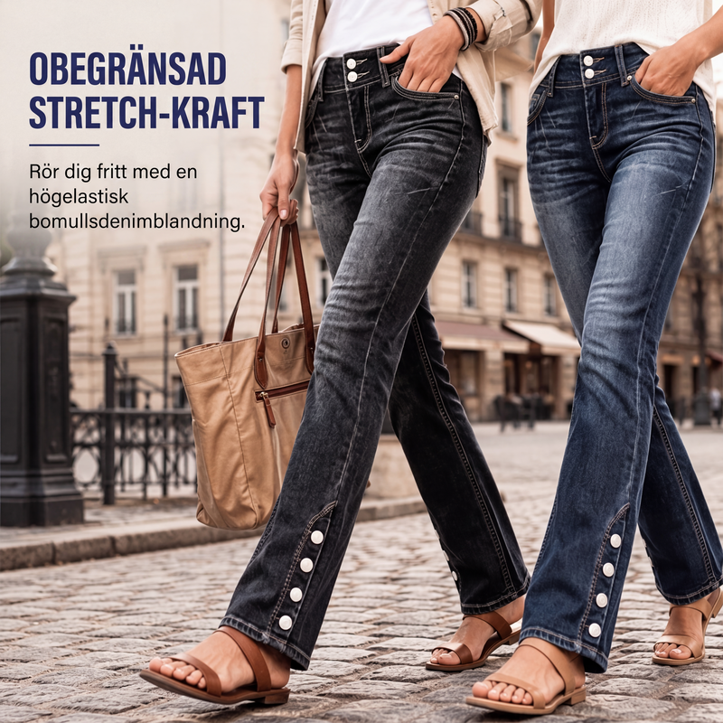 💎👖 Bästsäljare| Tidlösa Jeans för Kvinnor – Stretch Denim med Smickrande Passform och Komfort