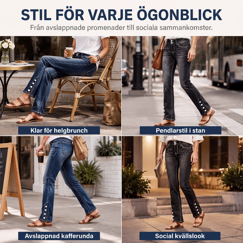 💎👖 Bästsäljare| Tidlösa Jeans för Kvinnor – Stretch Denim med Smickrande Passform och Komfort