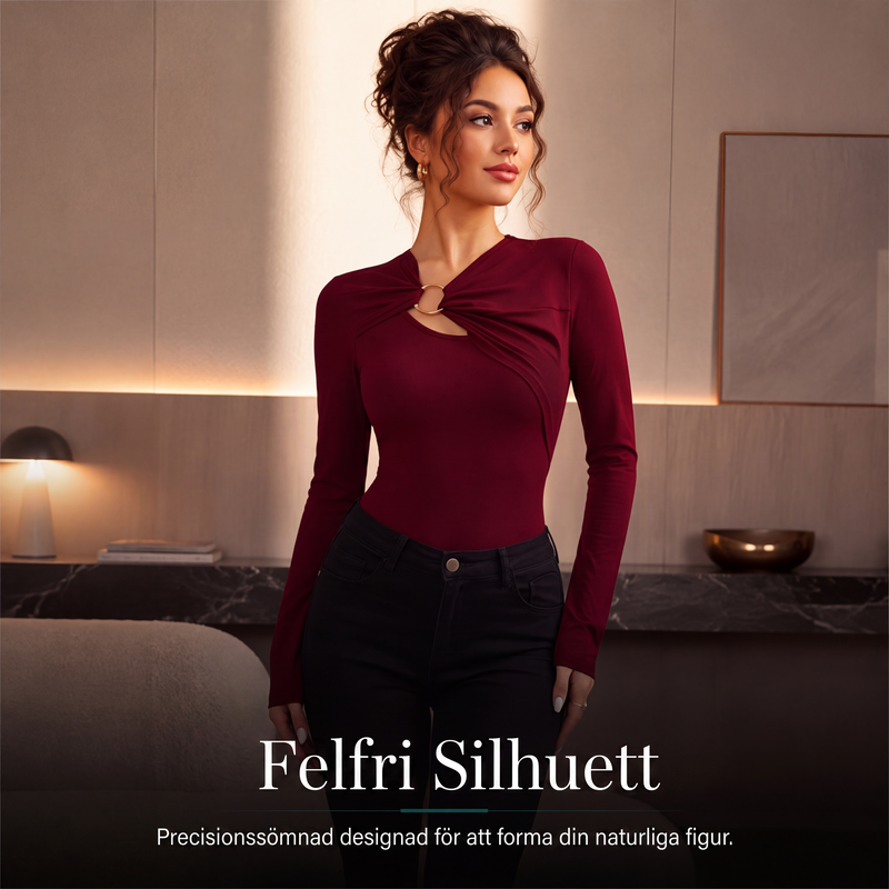 Nyhet✨| Elegant topp med utskurna detaljer för dam – smickrande passform för en modern stil