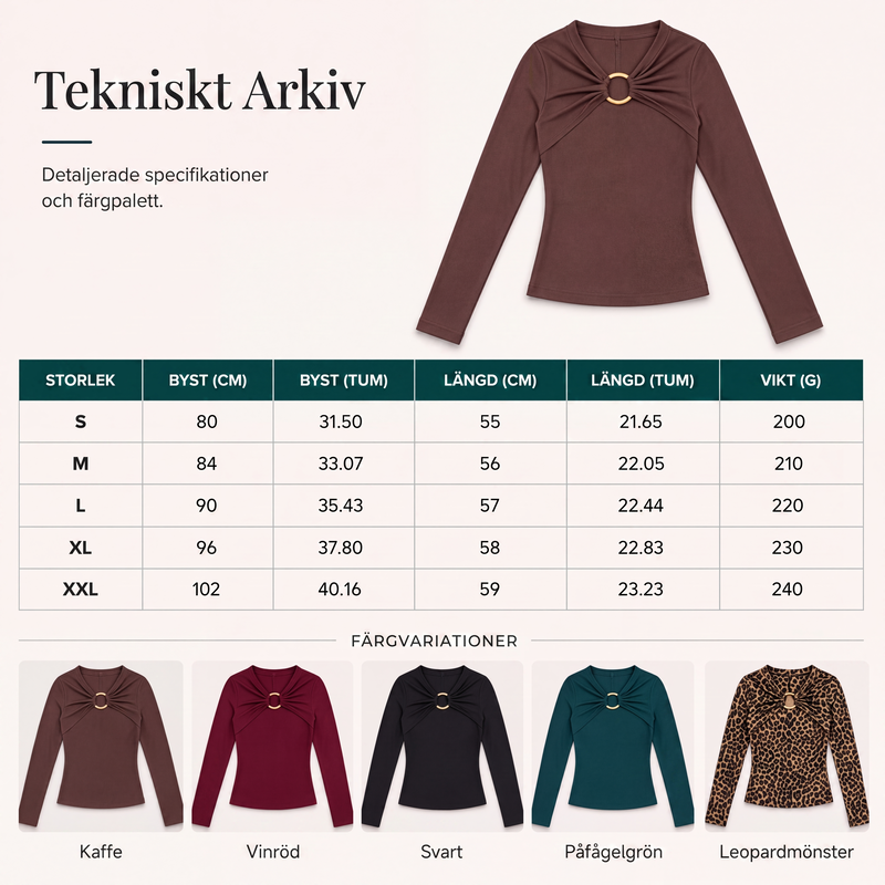 Nyhet✨| Elegant topp med utskurna detaljer för dam – smickrande passform för en modern stil