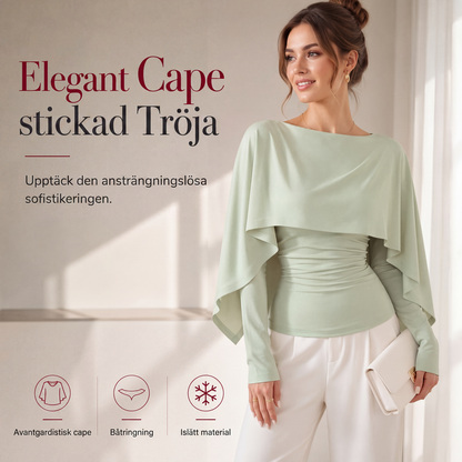 🍂Höstens exklusiva erbjudande|Damernas Elegant Stickad Cape Tröja – Bekväm Höststil
