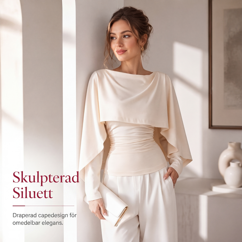 🍂Höstens exklusiva erbjudande|Damernas Elegant Stickad Cape Tröja – Bekväm Höststil