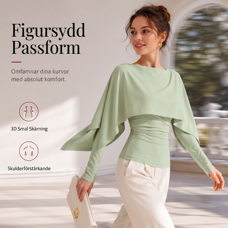 🍂Höstens exklusiva erbjudande|Damernas Elegant Stickad Cape Tröja – Bekväm Höststil