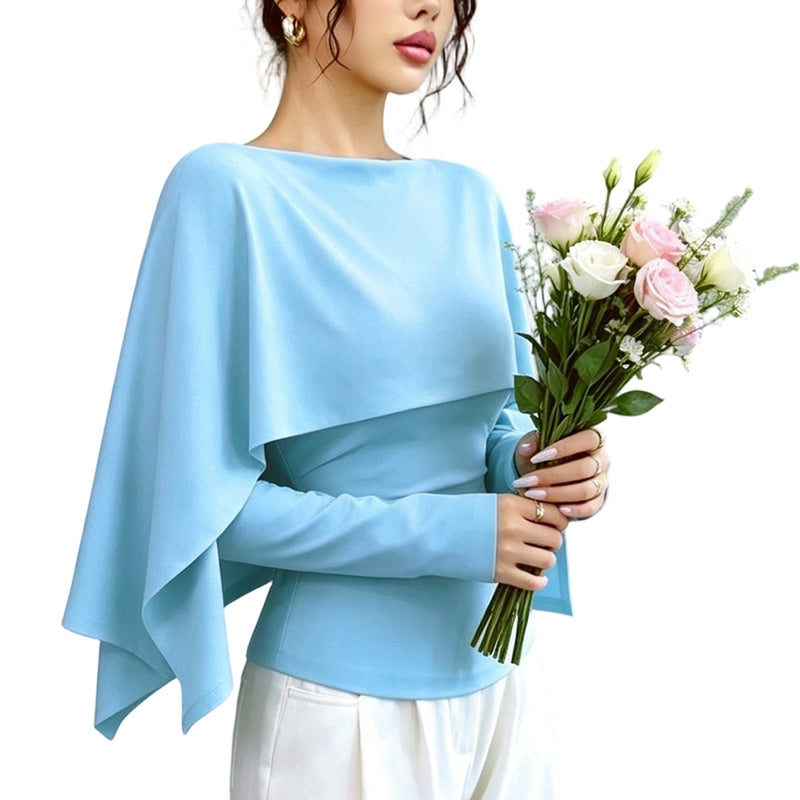 🍂Höstens exklusiva erbjudande|Damernas Elegant Stickad Cape Tröja – Bekväm Höststil