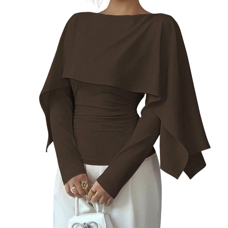 🍂Höstens exklusiva erbjudande|Damernas Elegant Stickad Cape Tröja – Bekväm Höststil