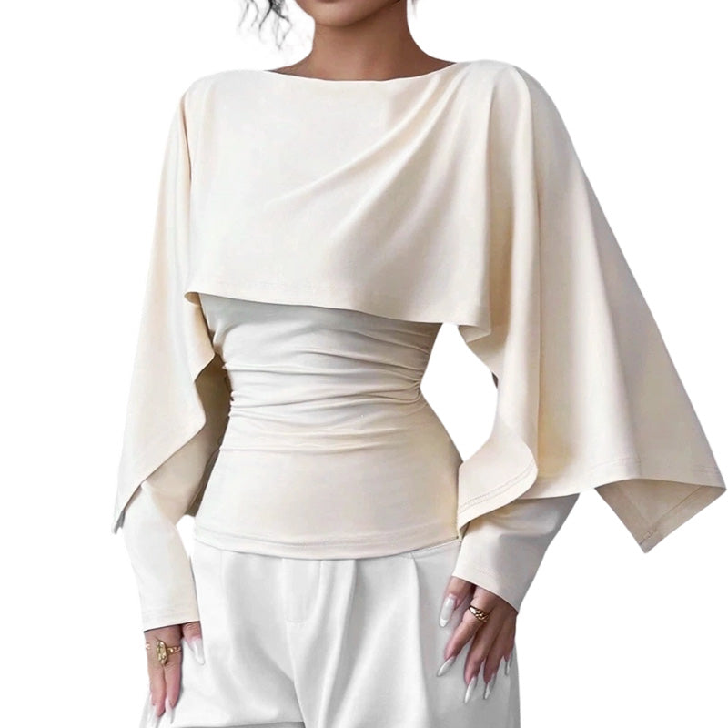 🍂Höstens exklusiva erbjudande|Damernas Elegant Stickad Cape Tröja – Bekväm Höststil