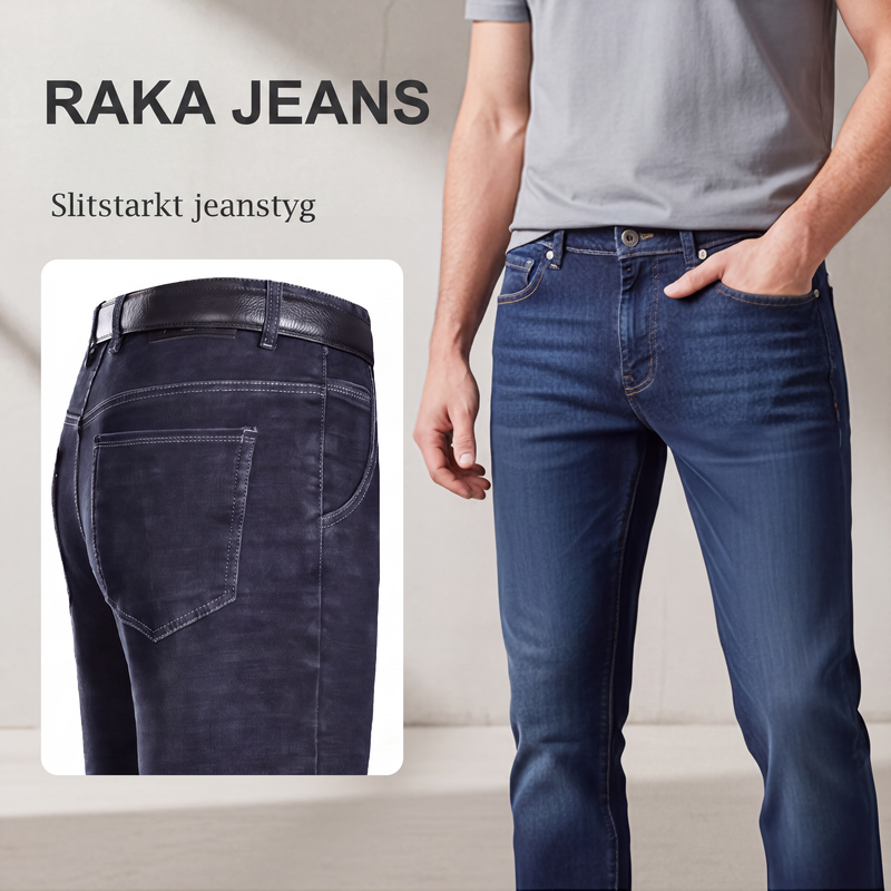 🍂Nya höstnyheter|Herrarnas Varmfodrade Jeans – Bekväma Raka Vinterjeans med Mjuk Insida