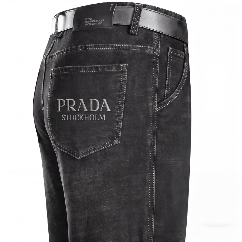 🍂Nya höstnyheter|Herrarnas Varmfodrade Jeans – Bekväma Raka Vinterjeans med Mjuk Insida