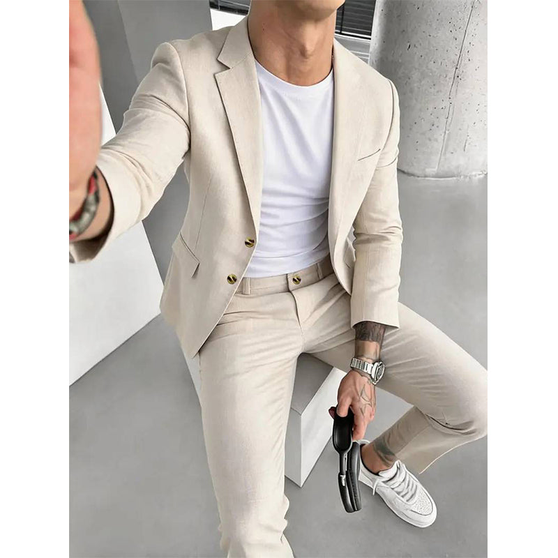⏳ Het erbjudande! |Herr Stretch Kostym – Modern Businesskostym med 4-Vägs Stretch och Lätt Komfort