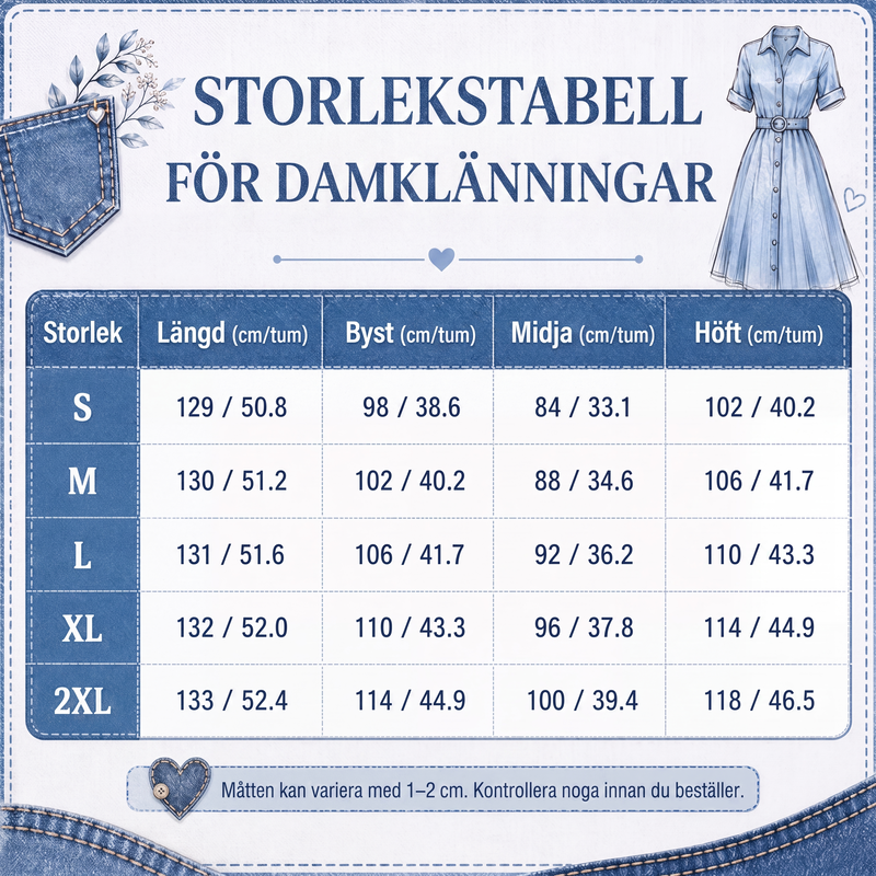 🍂Nya höstnyheter|Elegant Denimskjortklänning för Dam – Bekväm Oversized Passform med Tidlös Stil
