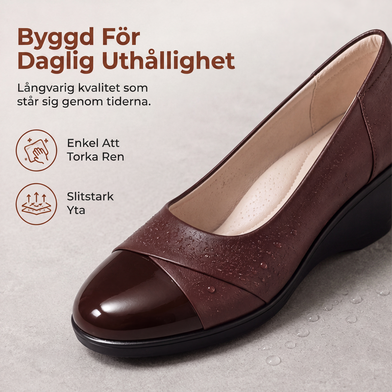 Eleganta Komfortpumps – Stilrena Kilklacksskor som Håller Hela Dagen