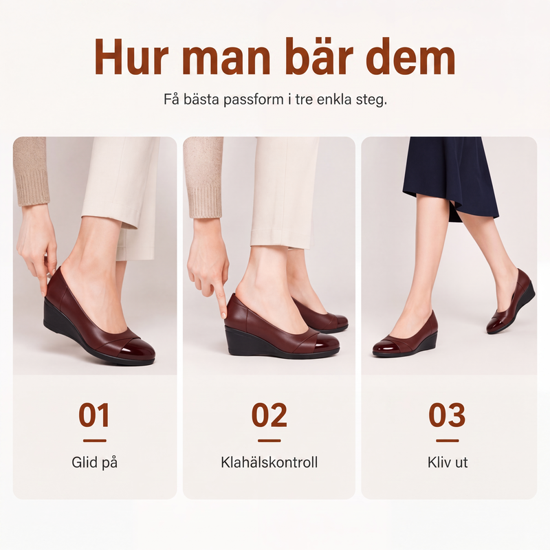 Eleganta Komfortpumps – Stilrena Kilklacksskor som Håller Hela Dagen