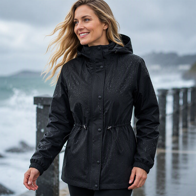 Elegant Vattentät Jacka för Dam – Stilren Huvjacka för Höst & Vinter