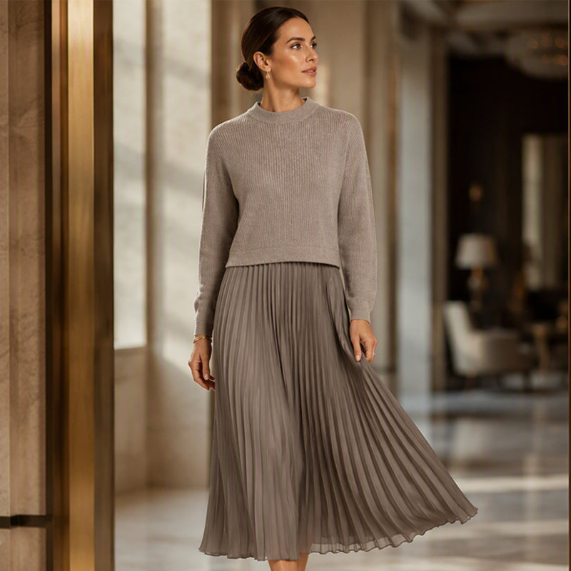 👗 🍂 Elegant stickat set för kvinnor – bekvämt och tidlöst