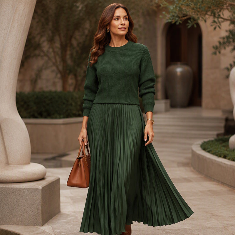 👗 🍂 Elegant stickat set för kvinnor – bekvämt och tidlöst