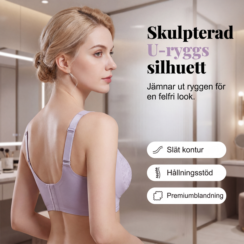 Sömlös trådlös stöd-bh för kvinnor med bekväm passform och naturligt lyft