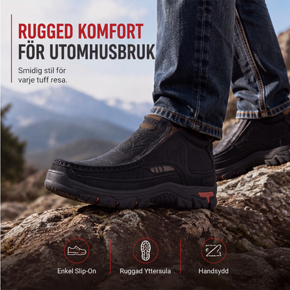 👞Slip-On Skor för Herr i PU-Läder – Bekväma Vardagsskor med Robust Yttersula