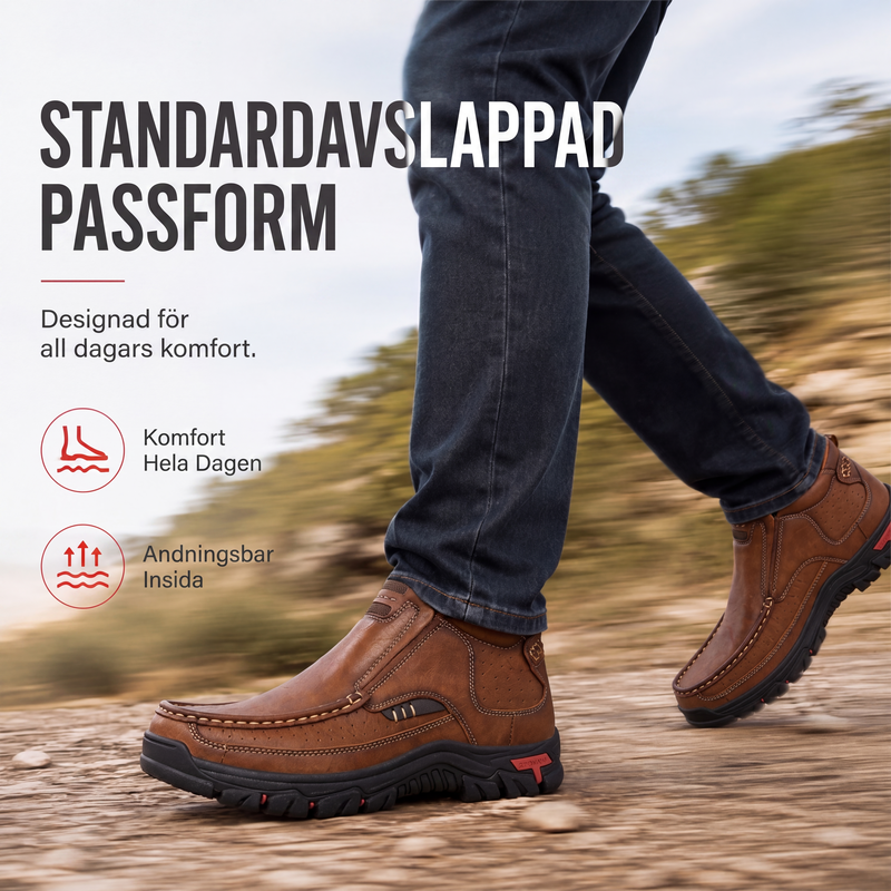 👞Slip-On Skor för Herr i PU-Läder – Bekväma Vardagsskor med Robust Yttersula