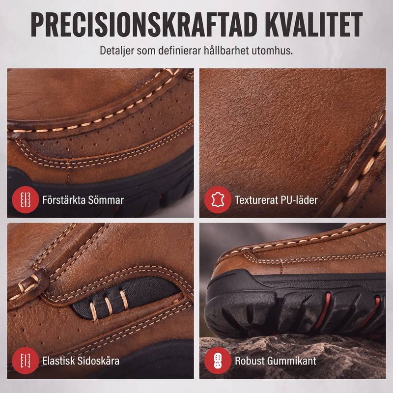 👞Slip-On Skor för Herr i PU-Läder – Bekväma Vardagsskor med Robust Yttersula
