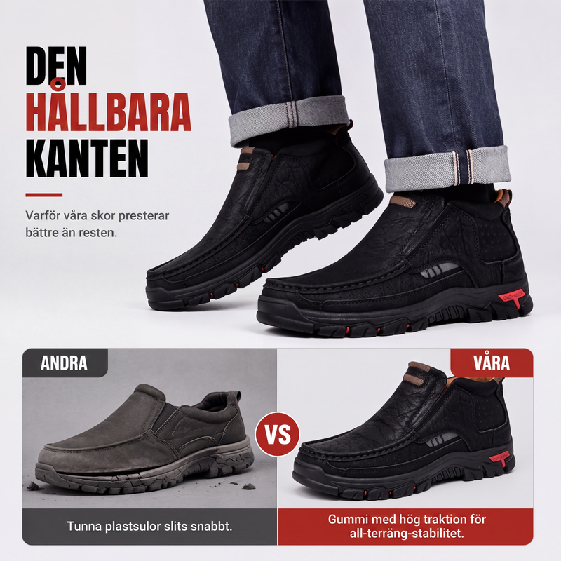 👞Slip-On Skor för Herr i PU-Läder – Bekväma Vardagsskor med Robust Yttersula