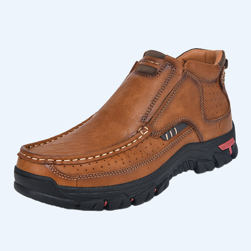👞Slip-On Skor för Herr i PU-Läder – Bekväma Vardagsskor med Robust Yttersula