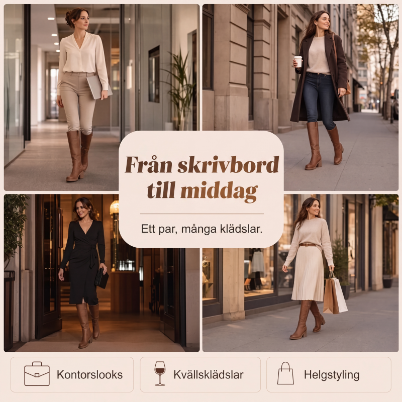 Nyhet✨|Damers knähöga stövlar i klassisk stil – Bekväma höststövlar med elegant passform