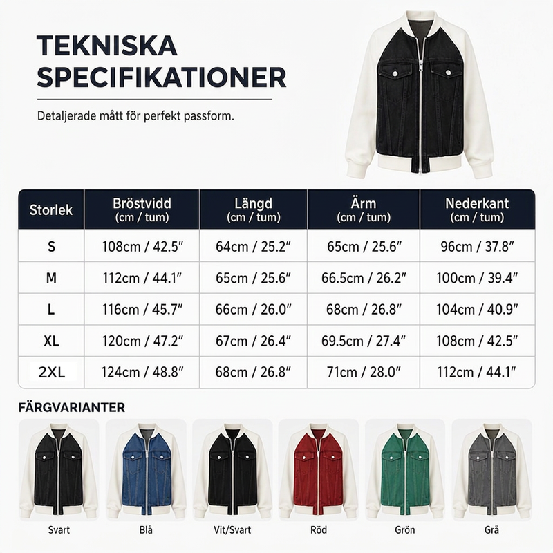 ⏳ Het erbjudande!|Damers jeansjacka med patchwork – Trendig denimjacka med avslappnad passform för vardag