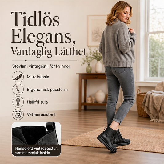Nyhet✨|Klassiska ankelboots för kvinnor – bekväma boots för höst och vardag