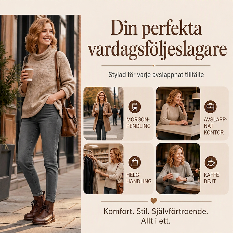 Nyhet✨|Klassiska ankelboots för kvinnor – bekväma boots för höst och vardag