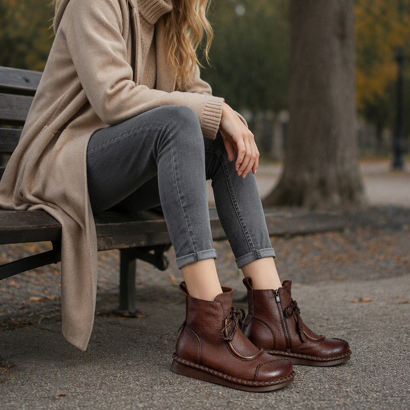 Nyhet✨|Klassiska ankelboots för kvinnor – bekväma boots för höst och vardag