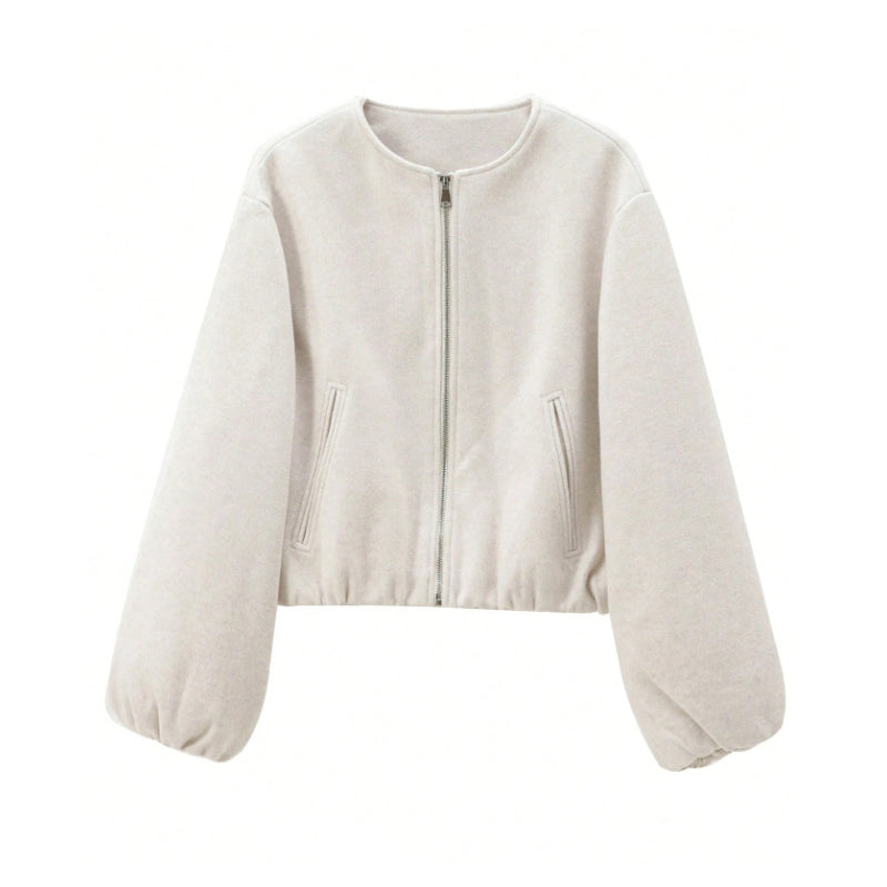 🍂Nya höstnyheter|Kort bomberjacka för kvinnor – Mjuk oversize passform med modern stil