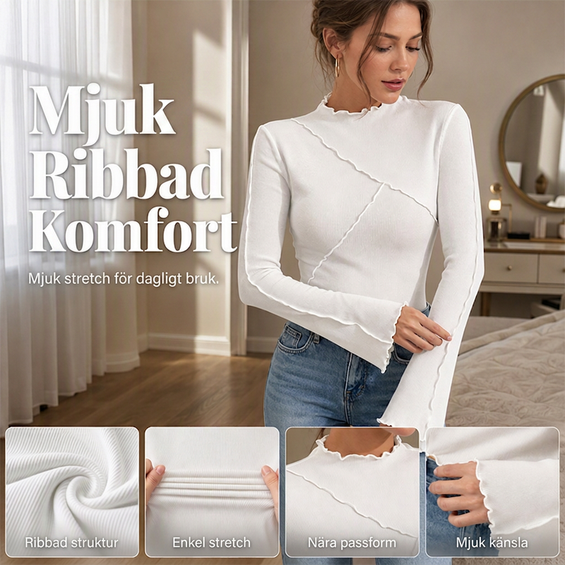 ⏳ Het erbjudande! |Asymmetrisk Långärmad Topp för Kvinnor – Elegant Design med Smickrande Passform