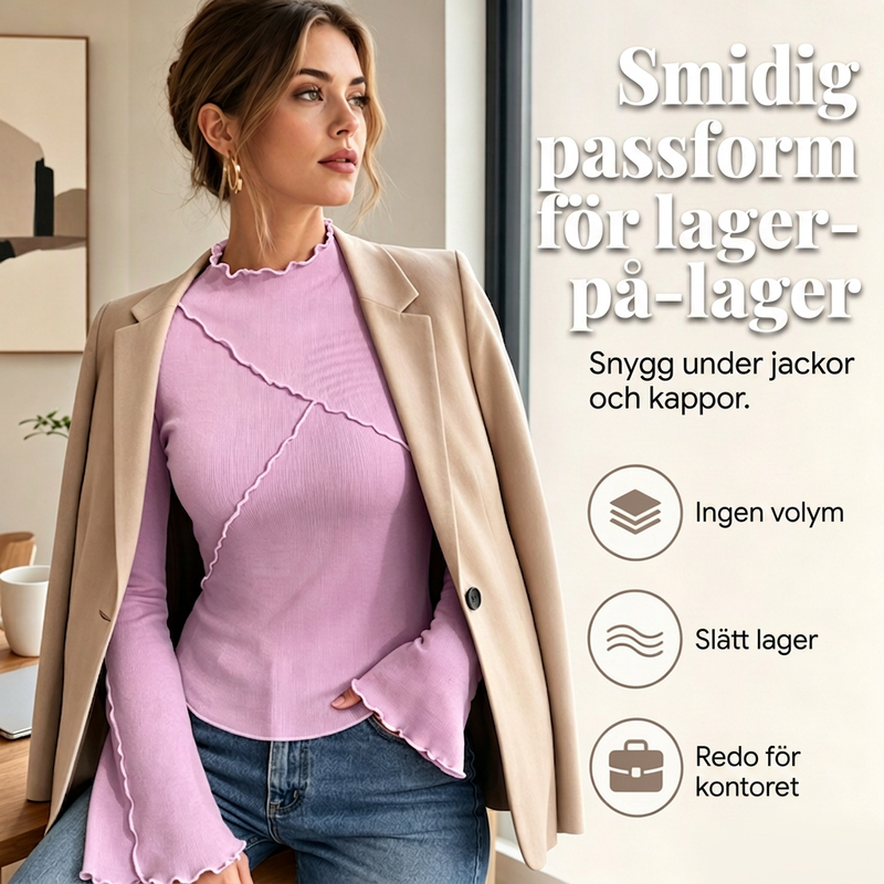 ⏳ Het erbjudande! |Asymmetrisk Långärmad Topp för Kvinnor – Elegant Design med Smickrande Passform